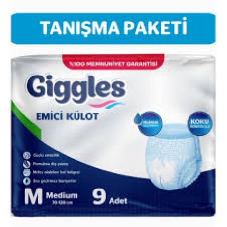 Giggles Yetişkin Emizi Külot Medium 9'lu