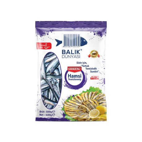 Balık Dünyası Temizlenmiş Hamsi 500 Gr